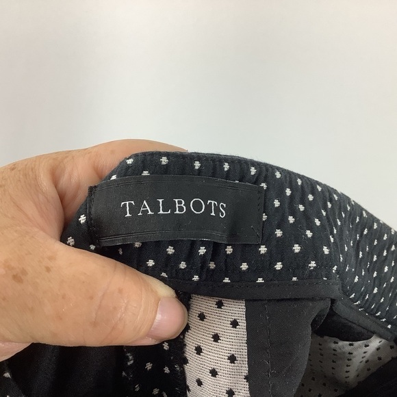 Talbots Chatham Ankle Black and White Polka Dot Pants - Picture 3 of 8